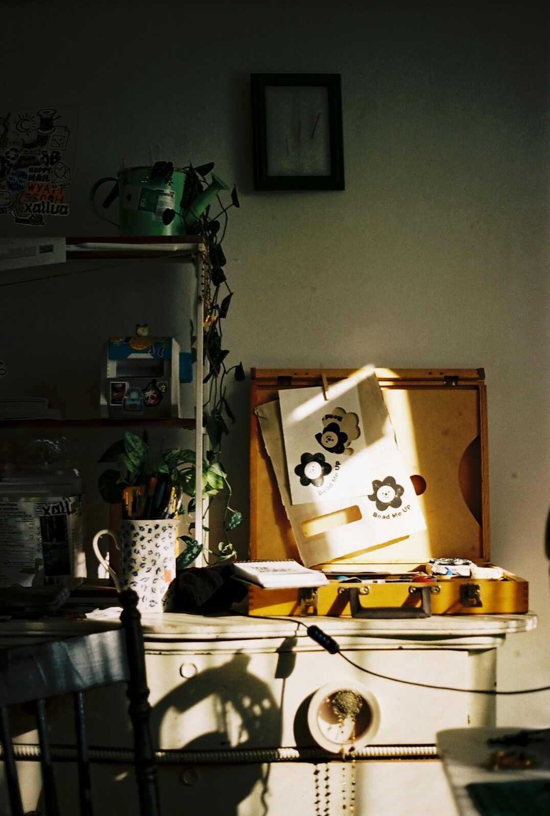 old case files on desk