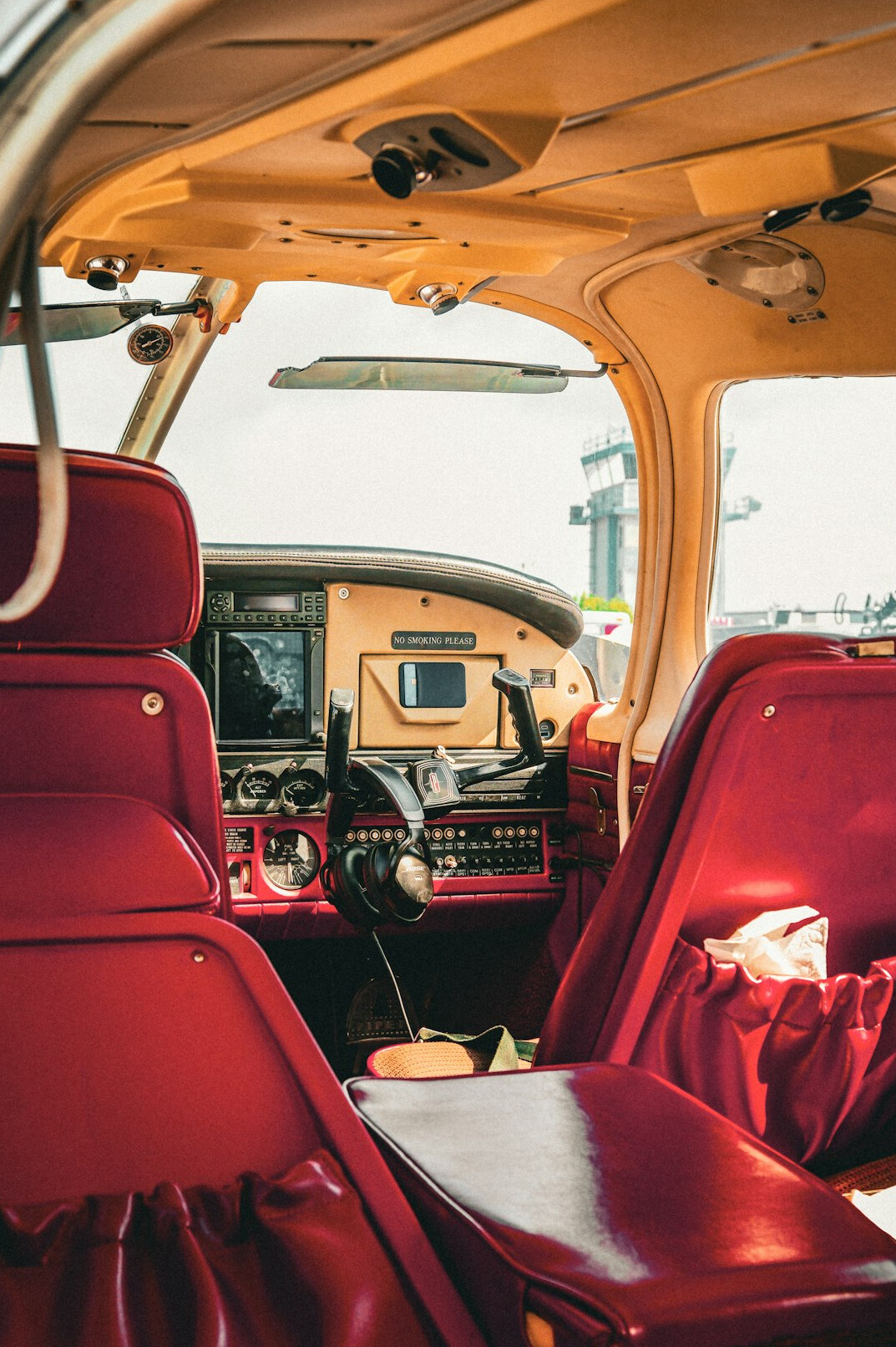vintage airplane interior
